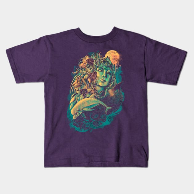Gaia Kids T-Shirt by qetza